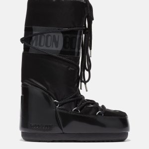 Moon Boot Icon Black Satin 39-40